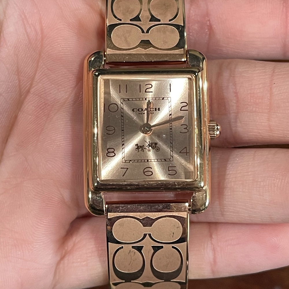 Coach rose gold watch